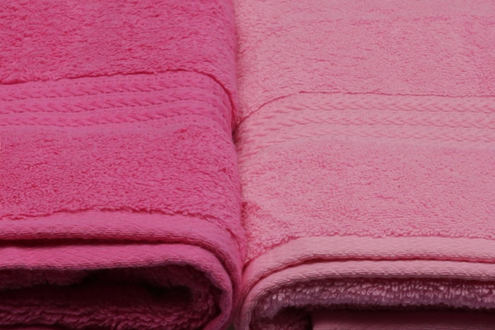 Aucune Juego de 4 toallas de baño - 70 x 140 cm - Rosa